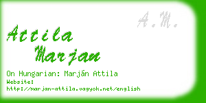 attila marjan business card